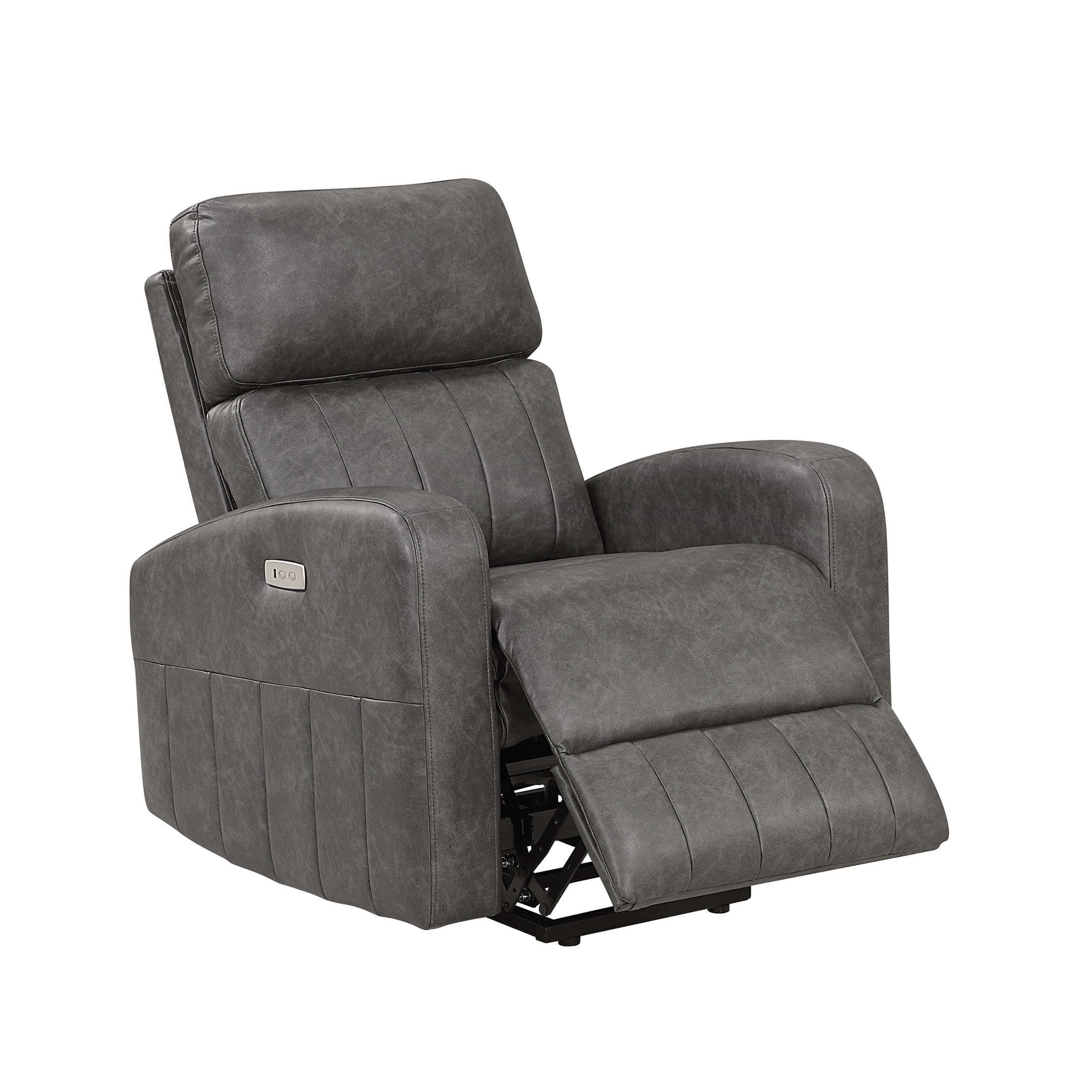 OakvillePark Evorix Faux Leather Power Lift Chair, Gray