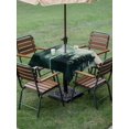 thumbnail image 4 of Outdoor Tablecloth with Umbrella Hole for Patio/Picnic/Party/Camping, Dark Green Forest Waterproof Table Cloth Square Cover Washable, Nature Mountain Pine Tree Vintage (60"x 60"), 4 of 9