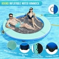 thumbnail image 4 of Jocisland 8FT Inflatable Water Hammock Round Floating Dock with Mesh, Tanning Pool Floating Rafts for Adults, Inflatable Raft Float Ring Platform, 4 of 10