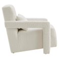 thumbnail image 3 of Armchair Accent Chair, Ivory White, Fabric, Living Kitchen Cafe Bistro Hospitality Restaurant, Modern Contemporary HB34864, 3 of 9