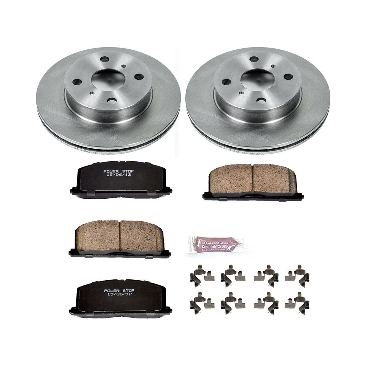 Power Stop Front Stock Replacement Brake Pad and Rotor Kit KOE4781