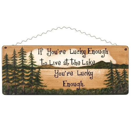 Lucky Lake Sign, Item measures in Inch: 6 3/4 X 17 X 1/4 By Ohio