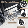 thumbnail image 2 of Wanan Foldable Push-Pull Rod Wagon 2 Seater Stroller with Adjustable Canopy, Black, 2 of 9