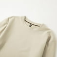 thumbnail image 6 of Blczomt Womens Sweatshirts Solid Color Beige Oversized Sweatshirts Pullover Plain Fleece Crew Neck Womens Winter Clothing, 6 of 9