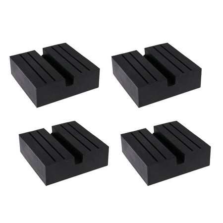 

Gecheer Jack Rubber Pad 4 Pack Universal Car Black -Slip Rail Adapter Jack Guard Pad Adapter Vehicle Tool for Car Lift
