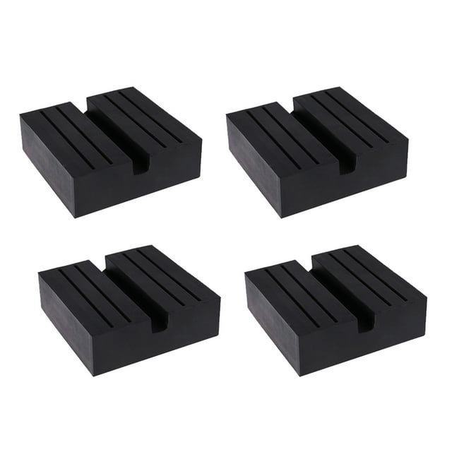 Tignapoo Square Rubber Support Blocks for Vehicle Lifting - A0361-2, Durable and Slip-Resistant Jack Pads for Car Maintenance, Size 10x7.5cm, Protect Suspension Components, Set of 4