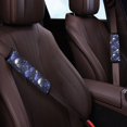 thumbnail image 3 of Chririnla Car Seat Belt Pads Skin-Friendly Polyester, Compatible with, Suitable for Auto, Skull Blue Rose Pattern, 3 of 8