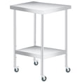 thumbnail image 2 of Kojooin Stainless Steel Prep and Work Table, Heavy Duty Commercial Kitchen Table with Adjustable Undershelf, 2 of 6