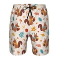 thumbnail image 3 of Pofeuu Forest Squirrel Nuts Prin Men's Swim Trunks Quick Dry Bathing Suit Swimming Board Shorts Mesh Lining Beach Swimwear-3X-Large, 3 of 6