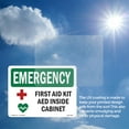 thumbnail image 6 of First Aid Kit AED Inside Cabinet With Symbol OSHA Emergency Aluminum Sign 18 Inch x 12 Inch - 5 Pack, 6 of 8