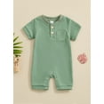 thumbnail image 2 of Bagilaanoe Newborn Baby Boy One-pieces Short Sleeve Jumpsuit 3M 6M 9M 12M Infant Romper Casual Clothing, 2 of 7