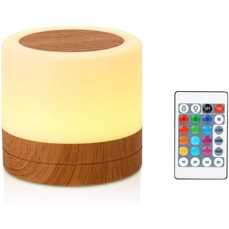 

Night Light Portable Touch Lamp Bedside Table Lamp Rechargeable Dimmable Eye Caring Lamp with Color Changing RGB for Baby Kids Room/Bedroom/Outdoor