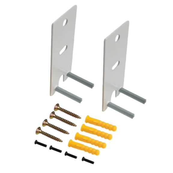 Injueey Soporte de altavoz de estante de pared resistente y duradero de Metal, soportes de repuesto para montaje en pared de cualquier Decoración del hogar blanco