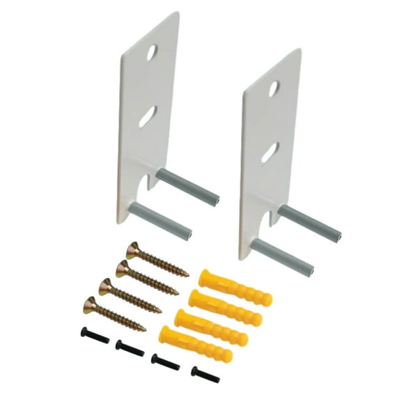 Cateissary Soportes de repuesto para montaje en pared, fáciles de instalar, para sistema de sonido mejorado, soporte de altavoz para estante de Decoración del hogar blanco