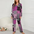 thumbnail image 2 of Hello Kitty Women Pajamas Set Long Sleeve Sleepwear Button Down Nightwear Soft Pjs Set with Pockets, 2 of 7