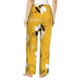 thumbnail image 3 of Balery Cute Bee Butterfly Yelllow print Women's Pajama Pants,Ultra Lightweight Pjs,Lounge Pant-Medium, 3 of 9