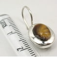 thumbnail image 3 of SilverStarJewel 925 Silver Tiger's Eye Earrings 0.9" Gems Jewelry, 3 of 3