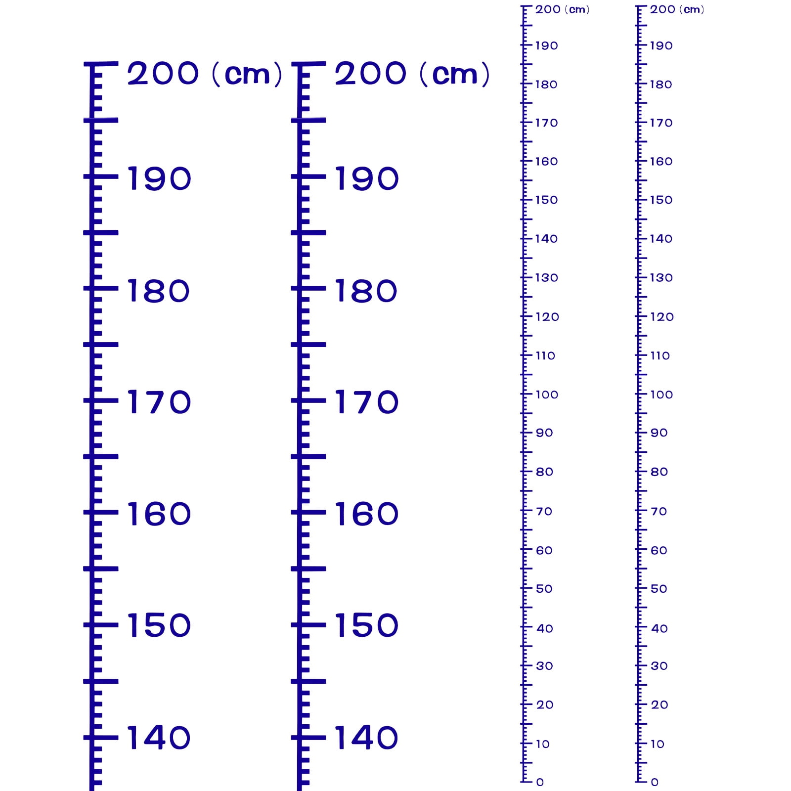 Height Chart Ruler 200cm Metric System PVC With Transfer Film Navy height-chart-ruler-200cm-metric-system-pvc-with-transfer-film-navy