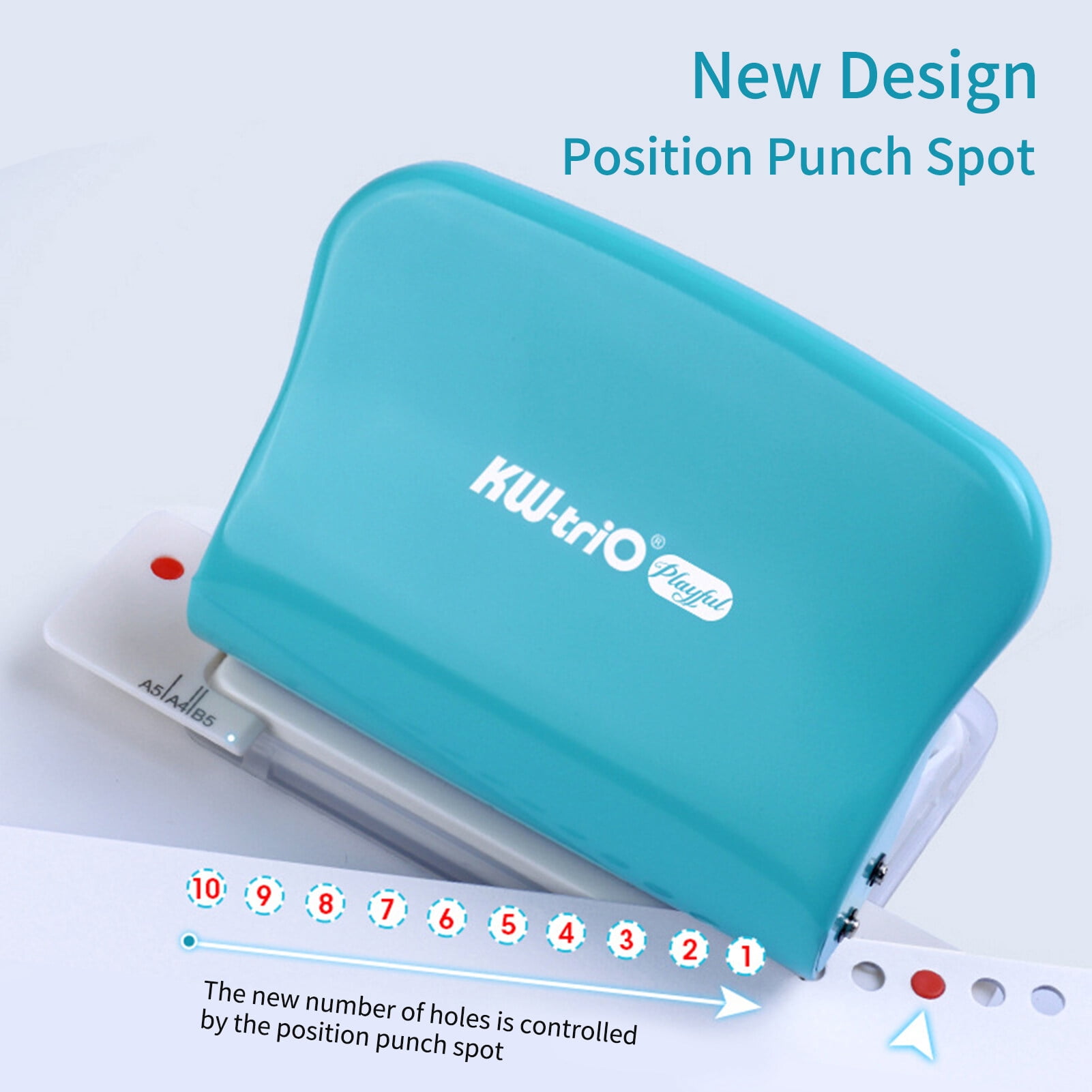 Perforator,5.5mm Aperture A4 B5 Notebook Scrapbook Aperture A4 A5 A4 A5 B5 Punch Handheld Metal 20/26/30 10 Sheet Support 20/26/30 10 Metal Puncher Support Handheld Metal Puncher Paper Punch