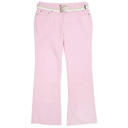 Faded Glory - Women's Plus Belted Wide Leg Pant
