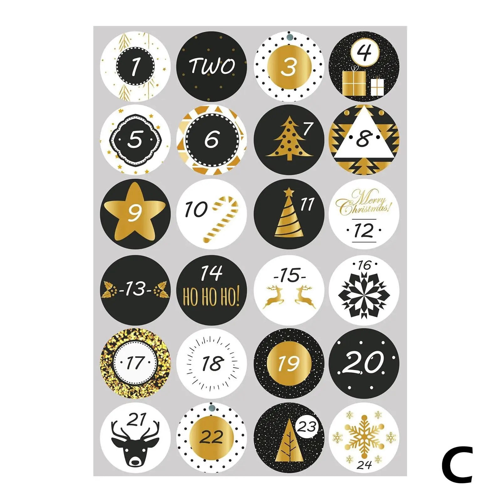 Pegatinas De Calendario De Adviento – Números 1 Al 24 Con Motivos De Dinosaurios, 5 Cm Diámetro – Para Manualidades Y Decoración Navideña