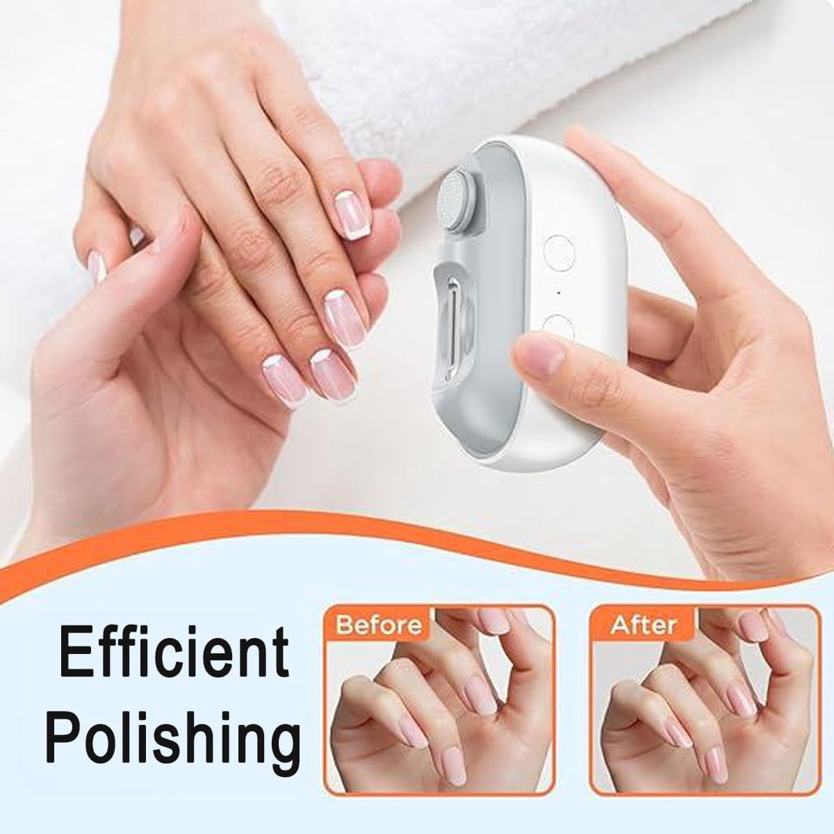 Electric Nail Clippers Seniors, 2026 New 3-in-1 Electric Automatic Nail Trimmer & Polisher with LED Light, USB Rechargeable, Nail Scraps Storage, Safer for Infants, The Elderly, and Adults, White