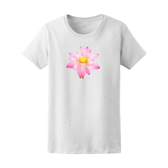 Cute Pink Lotus Flower T-Shirt Women -Image by Shutterstock, Female Small