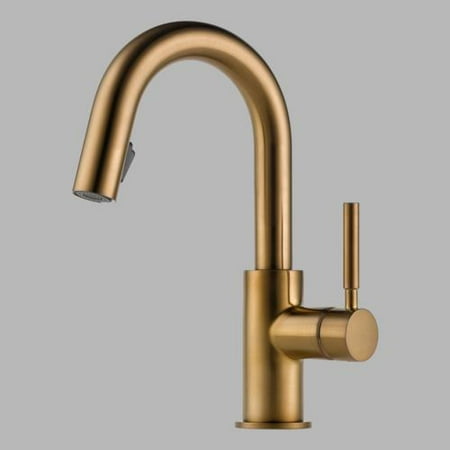 UPC 034449668163 product image for Brizo 63920LF-BL Solna Single Handle Pull-Down Bar/Prep Faucet In Matte Black | upcitemdb.com