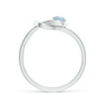 thumbnail image 2 of ANGARA Natural Solitaire Aquamarine Infinity Knot Engagement Ring in 14K White Gold for Women (Size-4mm) | March Birthstone, Birthday, Anniversary, Jewelry Gift for Women | Natural Aquamarine Ring, 2 of 10