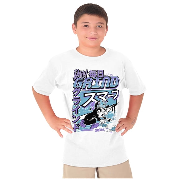 The Smurfs Kanji Gargamel Daily Grind Boys Kids T Shirt Tees Tops Teen Brisco Brands L
