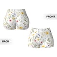 thumbnail image 5 of Picia Watercolor Floral A Printed Workout Shorts for Women Seamless Scrunch Butt Lifting High Waisted Yoga Gym Booty Running Moisture-wicking Short Pants-XX-Large, 5 of 9