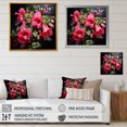 thumbnail image 4 of Designart "Vintage Blooms of Fuchsia in Pink Fusion II" Floral Framed Wall Art - Pink Fuschia Entryway Framed Wall Art Print, 4 of 6