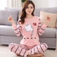 thumbnail image 1 of Las Mujeres Pijamas De Manga Larga Baju Tidur Perempuan Ropa De Dormir Lencería Camiseta Talla M-XXLpangjing, 1 of 4
