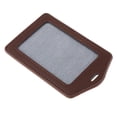thumbnail image 4 of Tarjeta de Identificación Caja de La Tarjeta PU Soporte de Insignia de material cuero Flexible Titular de La Etiqueta Impermeable café, 4 of 6
