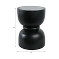 thumbnail image 3 of Round Marble End Table for Home Decor - Modern Mango Wood Side Table for Small Spaces, Bedroom, and Night Stand - Contemporary Bedside Accent for Drink Table and Living Room - 18", Black, 3 of 11
