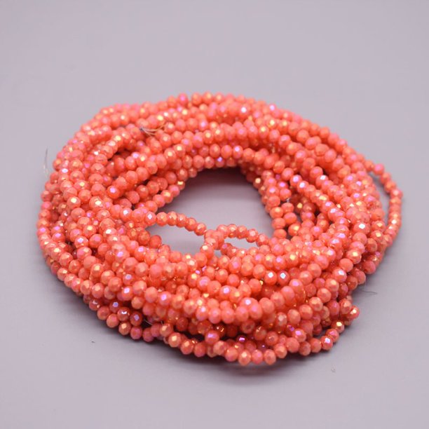 Yanqi-Cuentas de cristal redondas para joyería, esferas facetadas hechas en Austria de 2, 3 o 4mm, para fabricación de collares y joyas, en variedad de colores sólidos y material duradero