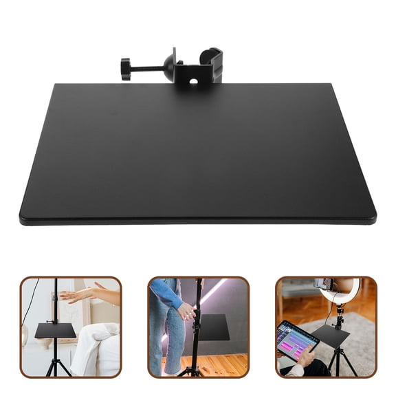 OFFIGAM Adjustable Mic Stand Tray Organizer Black for Microphones and Sound Cards