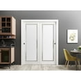 thumbnail image 3 of Sturdy Barn Door 18 x 84 inches | Sete 6933 Nebraska Grey with Frosted Glass | 6.6FT Rail Hangers Heavy Hardware Set | Solid Panel Interior Doors, 3 of 6