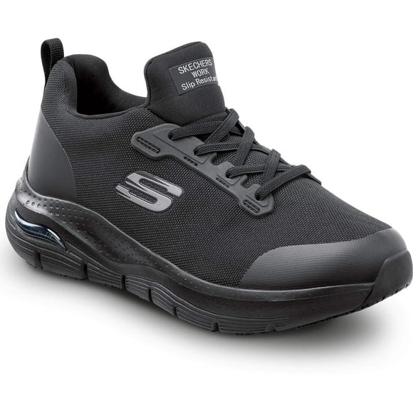 Skechers Arch Fit Work Serena, Women's, Black, Soft Toe, Slip Resistant, Low Athletic Work Shoe (11.0 M)