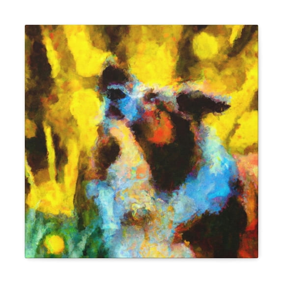 Impressionistic Border Collie - Canvas - Canvas