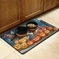thumbnail image 3 of Happy Halloween Pumpkin Dog Mat for Food and Water Absorbent Water Non-Skid 17x30 Inch Dog Water Mat Spider Bat Pet Feeding Mat Dog Water Bowl Mat for Messy Drinker, 3 of 7
