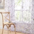 thumbnail image 3 of Muuphra Purple Burnout Floral Light-Filtering Curtains for Living Room Bedroom Girl's Room ,2 Panels,55×63", 3 of 6
