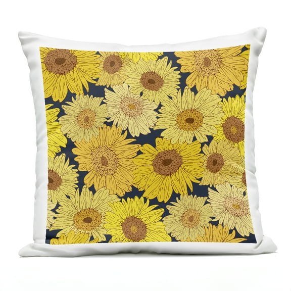 Stupell Industries Charming Country Sunflowers Pattern Design by Sazerelli Designs Outdoor Printed Pillow