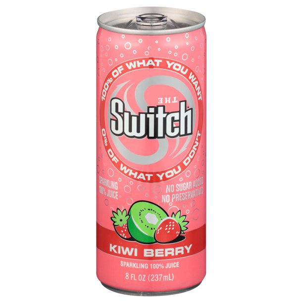 The Switch Sparkling Juice, Kiwi Berry, 8 Ounce Cans (Case of 24