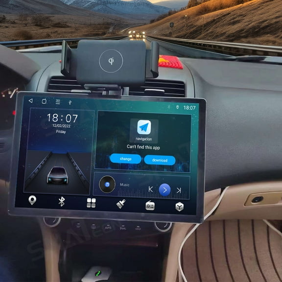 SNATEEN 13.3 inch Carplay Screen/Radio/Multimedia Player for Honda Accord 7 2005 2006 2007 Models Universal Car Navigation/GPS Upgrade Headunit Android Display 1080P Touch Screen Replace System