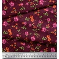 thumbnail image 3 of Soimoi Poly Georgette Fabric Leaves & Floral Print Fabric by Yard 42 Inch Wide, 3 of 5