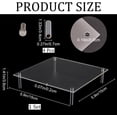 thumbnail image 2 of Cake Stands for Dessert Table Acrylic Clear Cupcake Display Holder Plate Shelf Square Food Organizer Serving Pizza Figures Party Platter Christmas Wedding Decoration Collection 5.9 x 5.9inch DIY, 2 of 8
