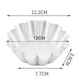 thumbnail image 6 of Hariumiu 1/4Pcs Sunflower Egg Tart Mold Aluminum Alloy Mini Pie Pan Baking Tarts Muffins Cupcakes Mold Reusable Kitchen Tool, 6 of 7