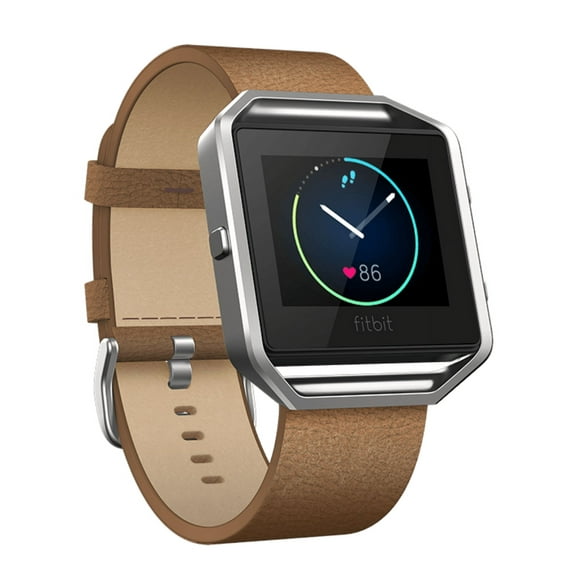 Correa de piel para FITBIT Blaze café chica