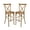 Chestnut, variant on Natural Resin Steel Skeletonâ„¢ Cross Back Barstool - 2 Pack - Some Assembly Required by Chivari